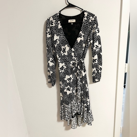 Anthropologie porridge  Amity wrap dress - Picture 2 of 10